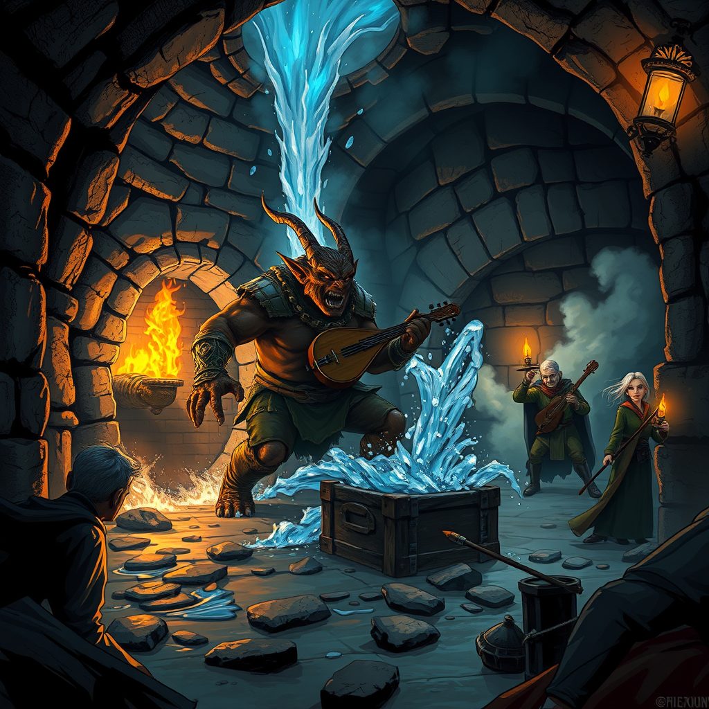 Skin preview scene: the goblin king in the flooded undercroft